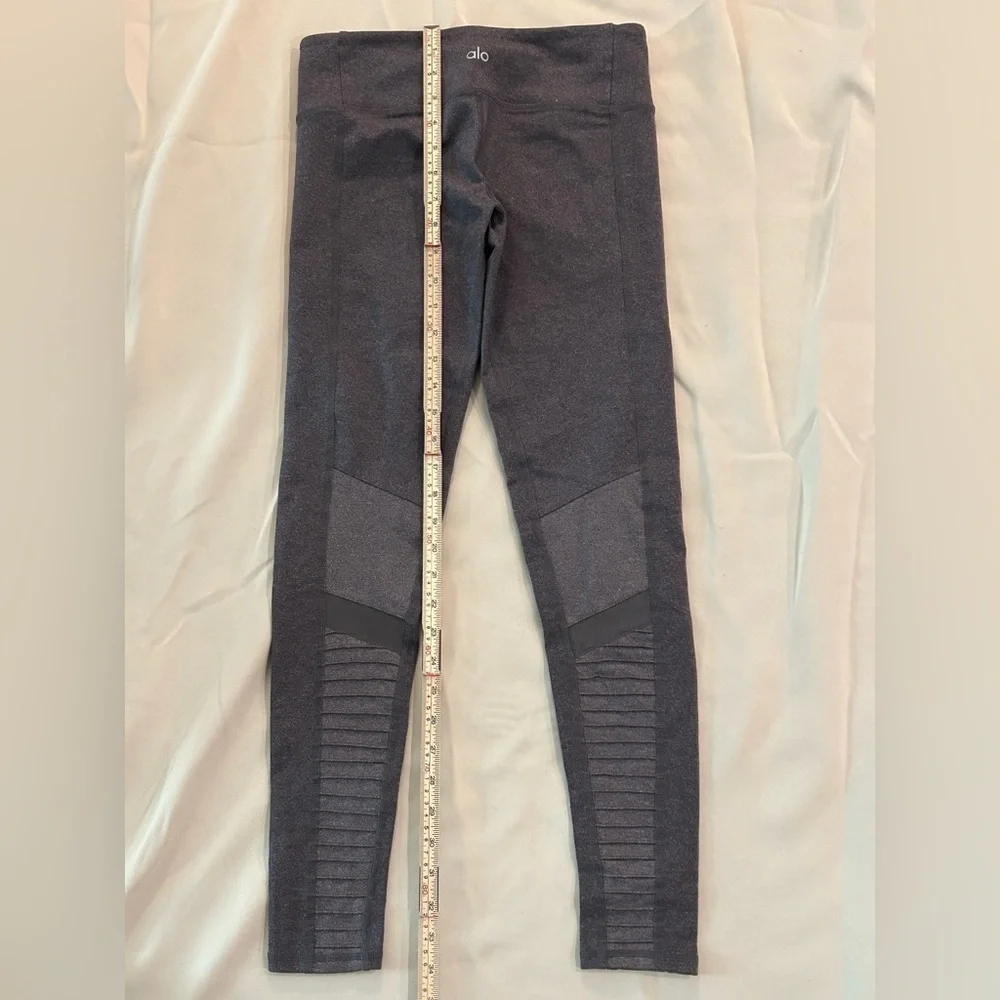 ALO Yoga Gray Ribbed Panel Leggings